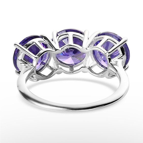 NWT 3-Stone Tanzanite 925 Ring - Picture 3 of 7